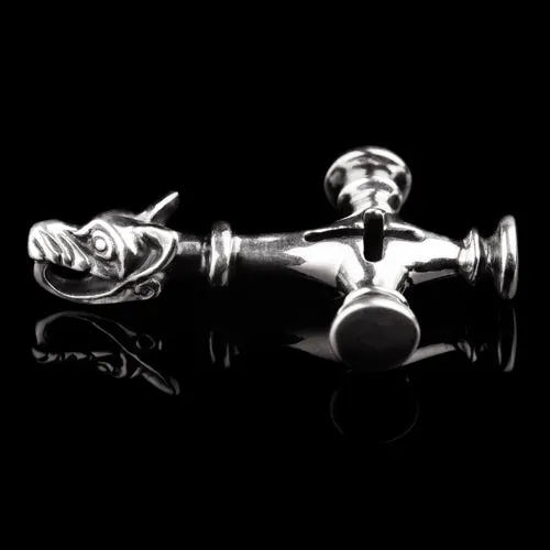 Large Icelandic Thors Hammer Wolf Cross Northan Viking Silver Necklaces