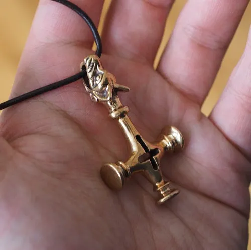 Large Icelandic Thors Hammer Wolf Cross Northan Viking Silver Necklaces
