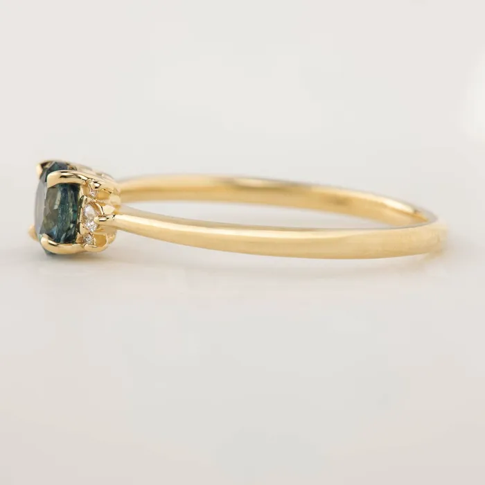 Rings Envero Jewelry Lena Ring 060ct Teal Blue Montana Sapphire 14k Yellow Gold Rings Envero Jewelry Lena Ring 060ct Teal Blue Montana Sapphire 14k Yellow Gold