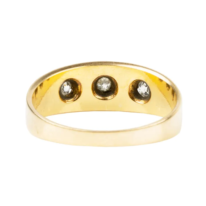 Bell Bird Antiques Rings Late Victorian Three stone diamond ring