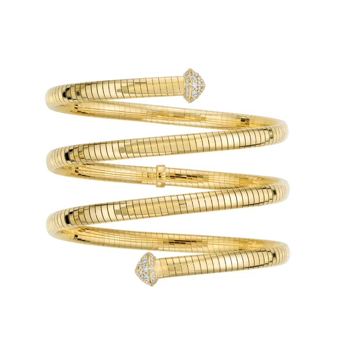 Bracelets Mattia Cielo Thick Diamond Coil Bracelet 48tw