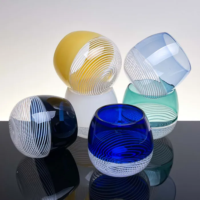 Foscarini drinking glasses set of six Murano Glass De Mio Earrings