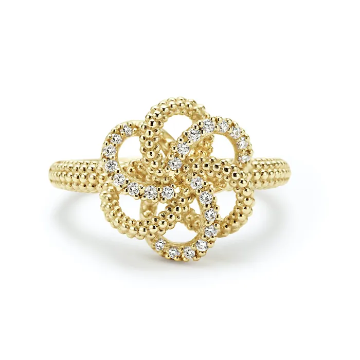 Love Knot 18K Gold Love Knot Diamond Ring LAGOS Rings