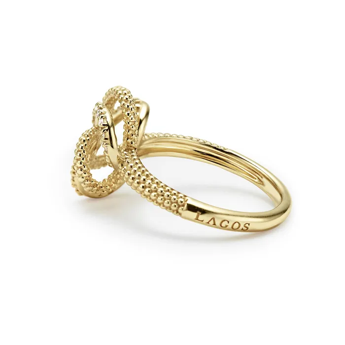 Love Knot 18K Gold Love Knot Diamond Ring LAGOS Rings