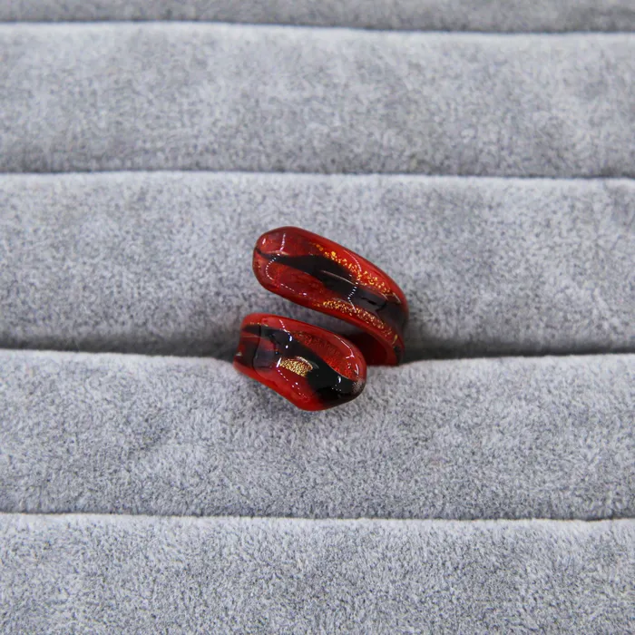 MuranoVItrum Rings Red Ring Handmade Medusa Murano Glass