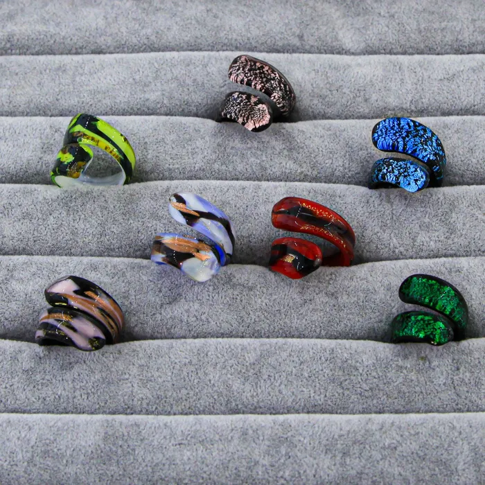 MuranoVItrum Rings Red Ring Handmade Medusa Murano Glass MuranoVItrum Rings Red Ring Handmade Medusa Murano Glass