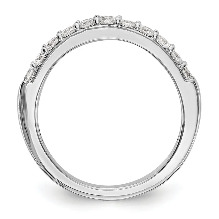 050ct CZ Solid Real 14k White Gold Wedding Wedding Band Ring Goldia Rings