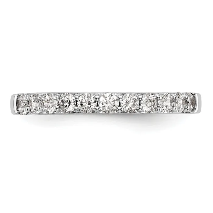050ct CZ Solid Real 14k White Gold Wedding Wedding Band Ring Goldia Rings