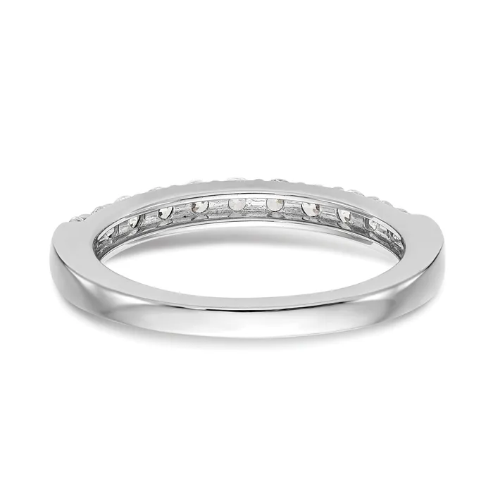 050ct CZ Solid Real 14k White Gold Wedding Wedding Band Ring Goldia Rings