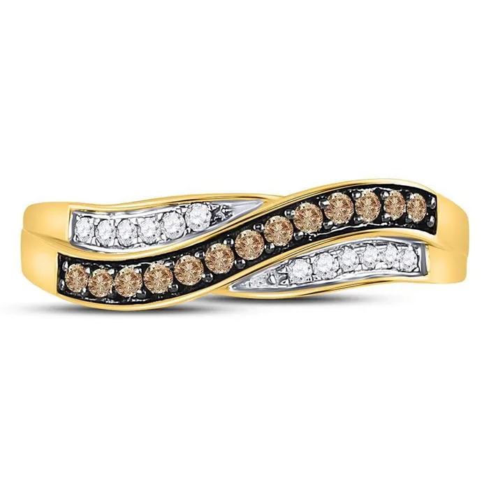 14CTWDiamond NATURAL BROWN RING gndatlanta Rings