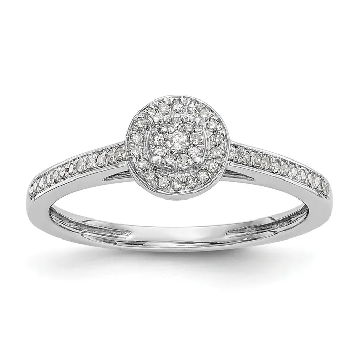10K White Gold Lab Grown VSSI FGH Diamond Cluster Engagement Ring Goldia Rings 10K White Gold Lab Grown VSSI FGH Diamond Cluster Engagement Ring Goldia Rings