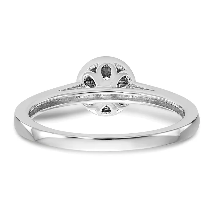 10K White Gold Lab Grown VSSI FGH Diamond Cluster Engagement Ring Goldia Rings