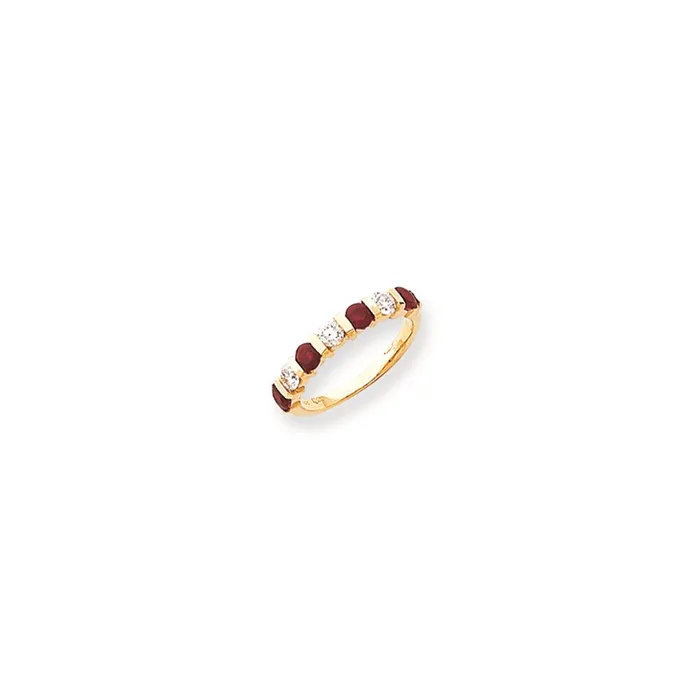 14k Yellow Gold 325mm Ruby AAA Diamond Anniversary Band Goldia Rings 14k Yellow Gold 325mm Ruby AAA Diamond Anniversary Band Goldia Rings