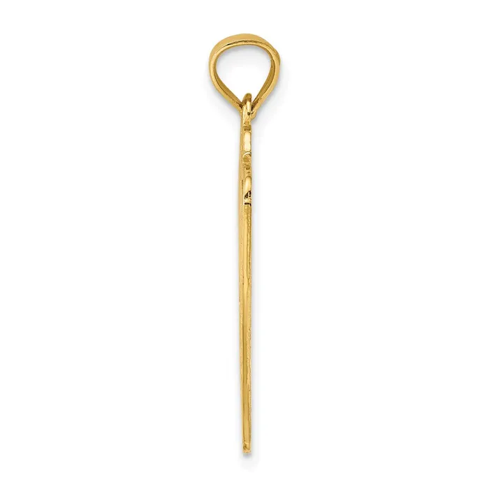 14k Yellow Gold DAD OF THE YEAR PLAQUE Charm Goldia Charm Necklaces