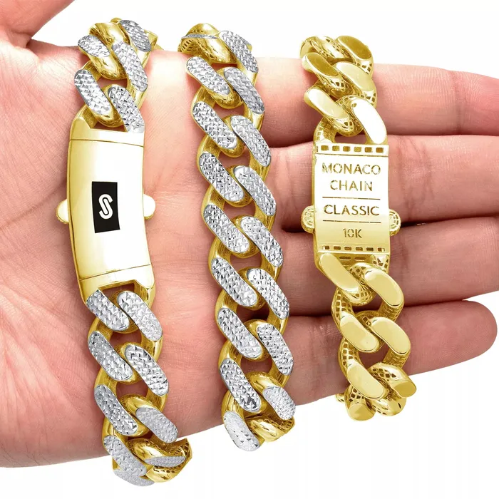 Bracelets 10k Yellow Gold 15mm Monaco Miami Cuban Link Diamond Cut Pave Chain Bracelet 9 Goldiacom Bracelets 10k Yellow Gold 15mm Monaco Miami Cuban Link Diamond Cut Pave Chain Bracelet 9 Goldiacom