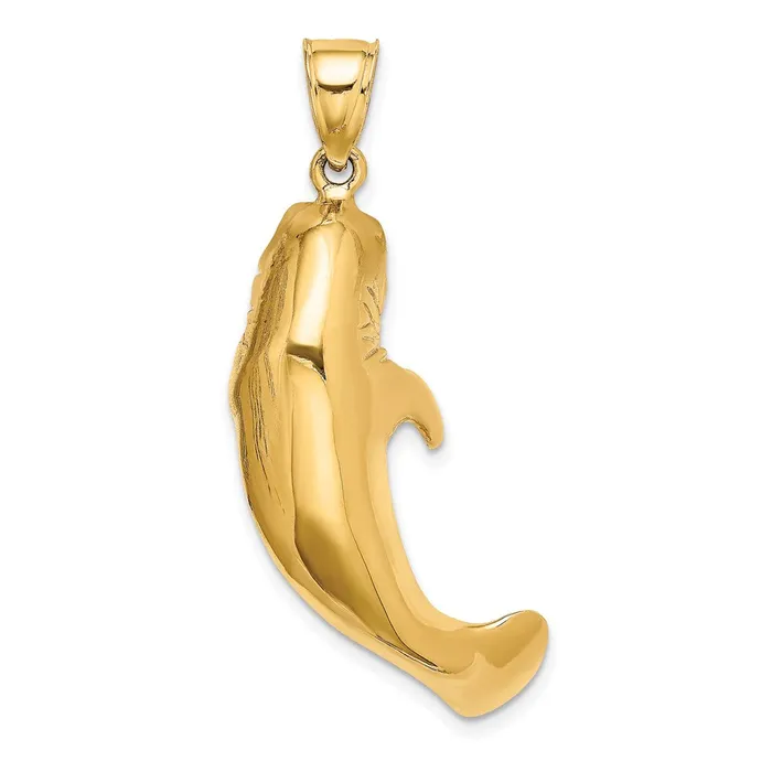 Charm Necklaces Goldia 14k Yellow Gold 3D Polished Manatee Charm