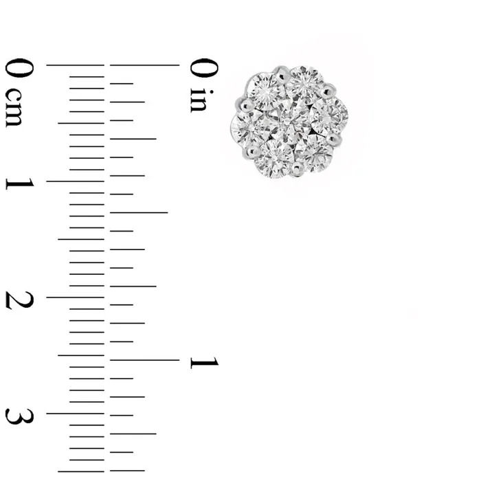 Earrings Goldia 15 CT TW Diamond Composite Stud Earrings in 14K White Gold Earrings Goldia 15 CT TW Diamond Composite Stud Earrings in 14K White Gold