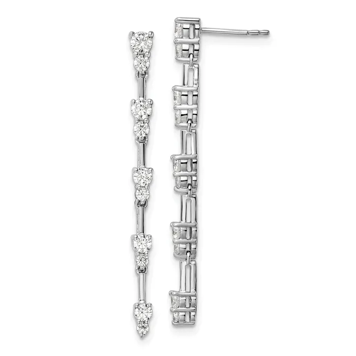 Earrings Goldia 14k White Gold 1 Ct Lab Grown Diamond VSSI G Dangle Post Earrings Earrings Goldia 14k White Gold 1 Ct Lab Grown Diamond VSSI G Dangle Post Earrings