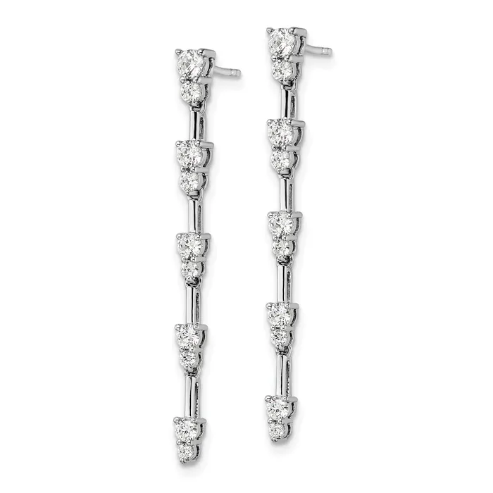 Earrings Goldia 14k White Gold 1 Ct Lab Grown Diamond VSSI G Dangle Post Earrings