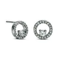 Earrings Goldia 32mm LabCreated White Sapphire Circle Stud Earrings in Sterling Silver Earrings Goldia 32mm LabCreated White Sapphire Circle Stud Earrings in Sterling Silver