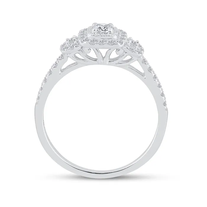 gndatlanta Rings 14k White Gold Round Diamond Bridal Wedding Ring Set 12 Cttw Size 5