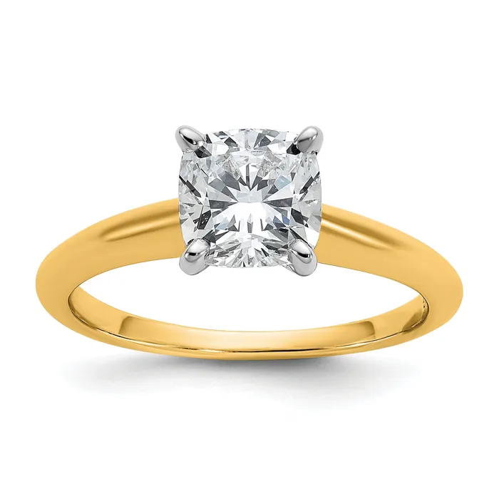 Goldia 14k Twotone 1 12 Ct Certified Lab Grown Diamond VSSI G Cushion Solitare Engagement Ring Rings Goldia 14k Twotone 1 12 Ct Certified Lab Grown Diamond VSSI G Cushion Solitare Engagement Ring Rings