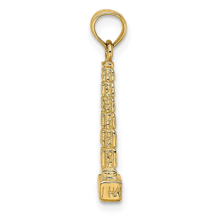 Goldia 14k Yellow Gold 3D John Hancock Building Chicago Charm Charm Necklaces