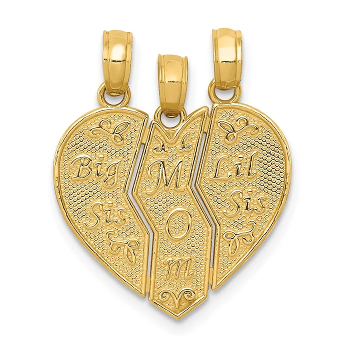 Goldia Charm Necklaces 14k Yellow Gold Breakapart BIG SISMOMLIL SIS Charm