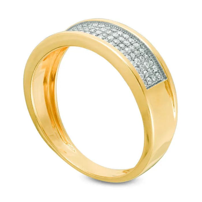 Goldia Mens 025 CT TW Natural Diamond Wedding Band in Solid 10K Yellow Gold Rings Goldia Mens 025 CT TW Natural Diamond Wedding Band in Solid 10K Yellow Gold Rings
