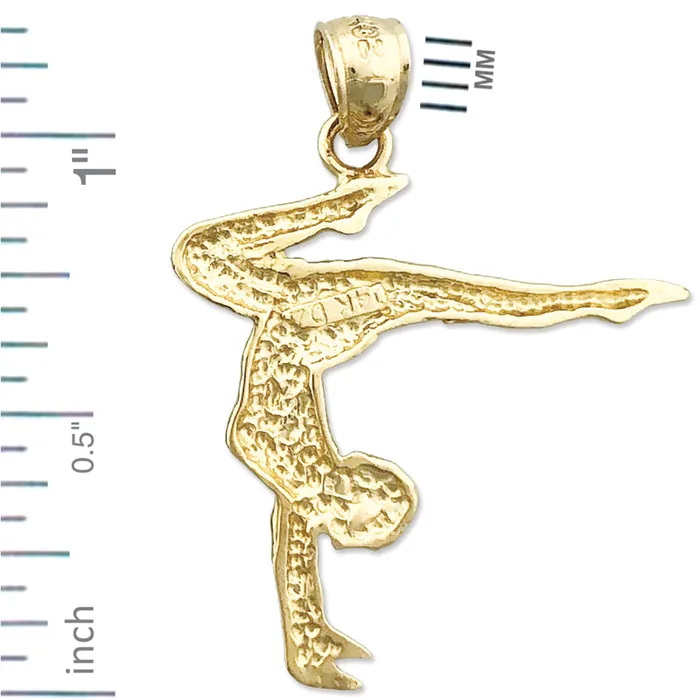 Goldia PreStyled Sets 14K Gold Handstand Gymnastic Pendant