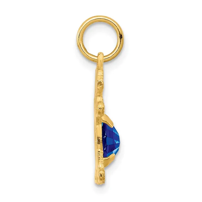 Goldia PreStyled Sets 14k Yellow Gold Girl 6x4 Oval Genuine SapphireSeptember