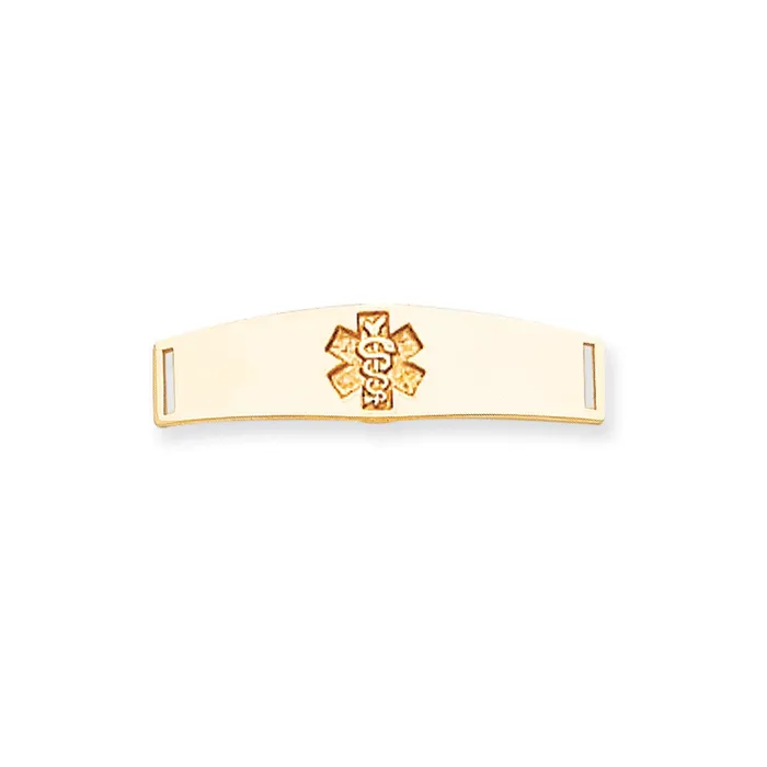 Goldia PreStyled Sets 14k Yellow Gold Nonenameled Medical Jewelry Plate