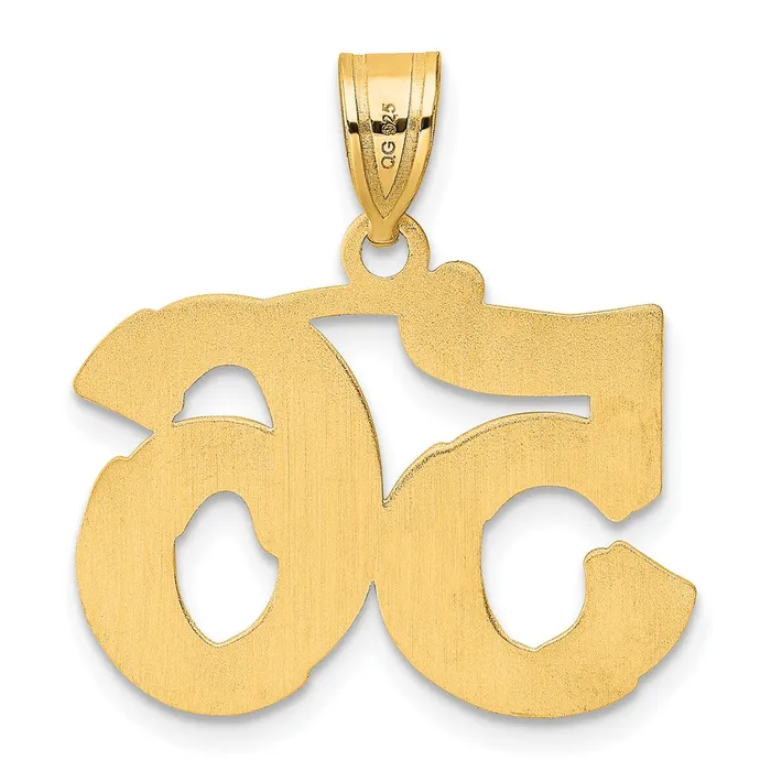 Goldia PreStyled Sets 14k Yellow Gold Polished Etched Number 56 Pendant