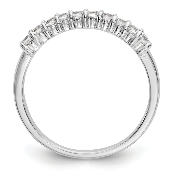 Goldia Rings 14k White Gold 1 Ct Lab Grown Diamond VSSI G Ten Stone Fashion band