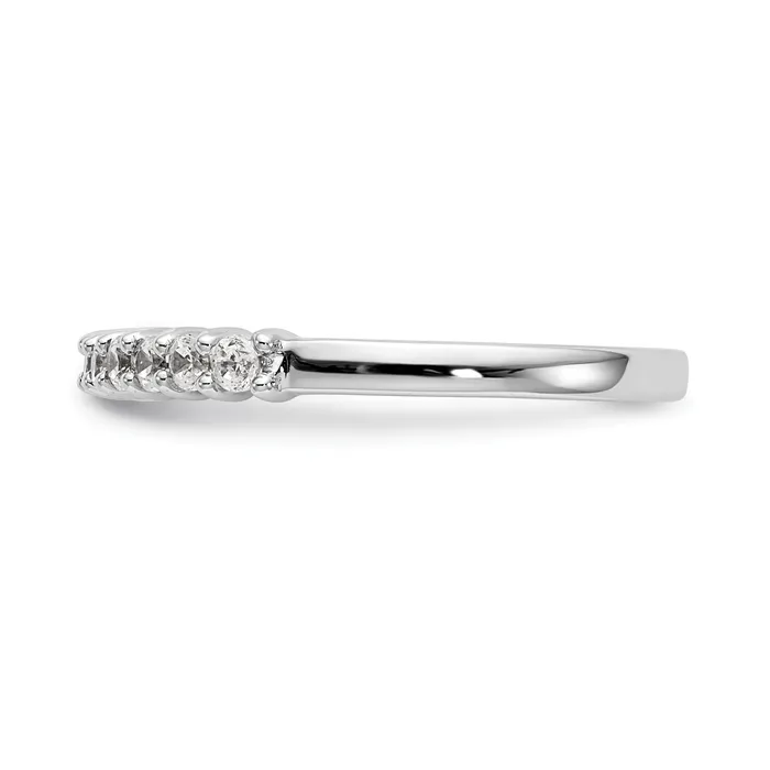Goldia Rings 14k White Gold 1 Ct Lab Grown Diamond VSSI G Ten Stone Fashion band