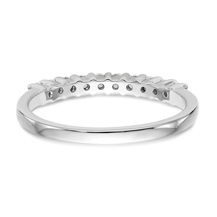 Goldia Rings 14k White Gold 1 Ct Lab Grown Diamond VSSI G Ten Stone Fashion band