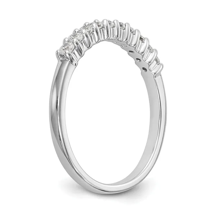 Goldia Rings 14k White Gold 1 Ct Lab Grown Diamond VSSI G Ten Stone Fashion band