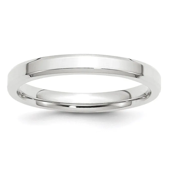 Goldia Rings Solid 10K White Gold 3mm Bevel Edge Comfort Fit MensWomens Wedding Band Ring Size 5 Goldia Rings Solid 10K White Gold 3mm Bevel Edge Comfort Fit MensWomens Wedding Band Ring Size 5