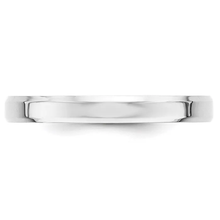 Goldia Rings Solid 10K White Gold 3mm Bevel Edge Comfort Fit MensWomens Wedding Band Ring Size 5 Goldia Rings Solid 10K White Gold 3mm Bevel Edge Comfort Fit MensWomens Wedding Band Ring Size 5