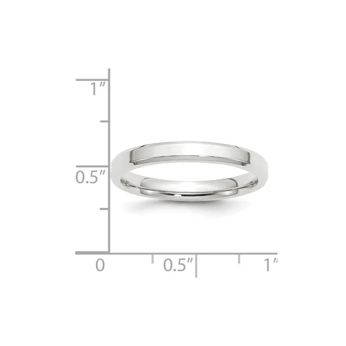 Goldia Rings Solid 10K White Gold 3mm Bevel Edge Comfort Fit MensWomens Wedding Band Ring Size 5 Goldia Rings Solid 10K White Gold 3mm Bevel Edge Comfort Fit MensWomens Wedding Band Ring Size 5