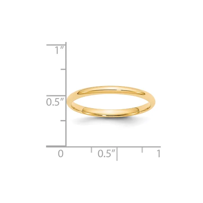 Goldia Rings Solid 14K Yellow Gold 2mm Light Weight Comfort Fit MensWomens Wedding Band Ring Size 65 Goldia Rings Solid 14K Yellow Gold 2mm Light Weight Comfort Fit MensWomens Wedding Band Ring Size 65