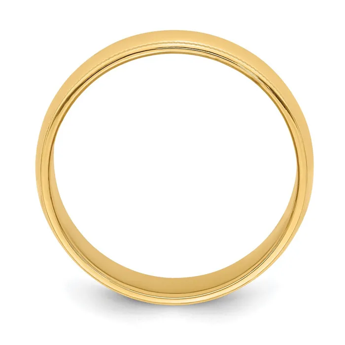 Goldia Rings Solid 14K Yellow Gold 6mm Milgrain HalfRound Wedding MensWomens Wedding Band Ring Size 95 Goldia Rings Solid 14K Yellow Gold 6mm Milgrain HalfRound Wedding MensWomens Wedding Band Ring Size 95