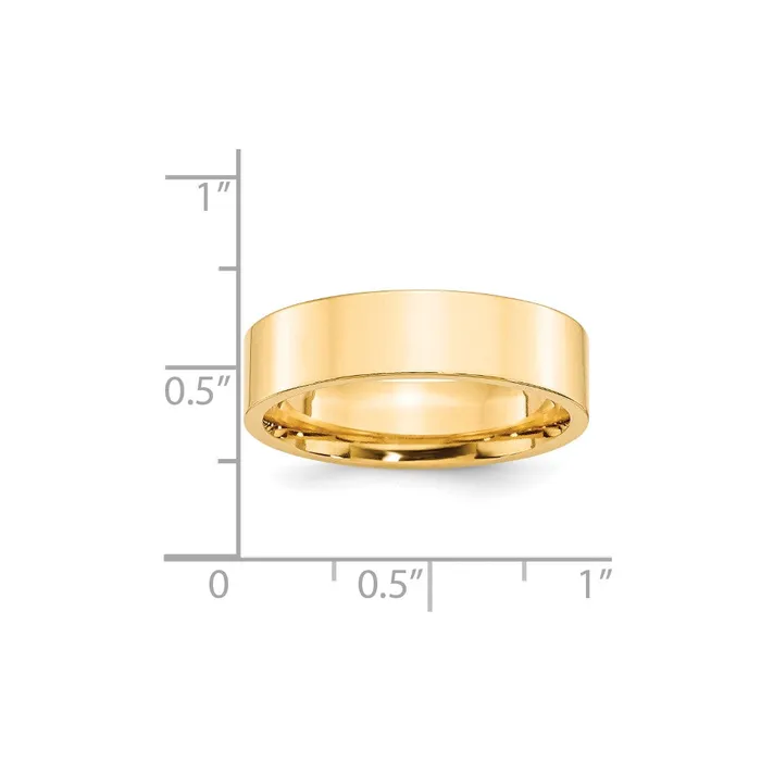 Goldia Rings Solid 14K Yellow Gold 6mm Standard Flat Comfort Fit MensWomens Wedding Band Ring Size 75 Goldia Rings Solid 14K Yellow Gold 6mm Standard Flat Comfort Fit MensWomens Wedding Band Ring Size 75