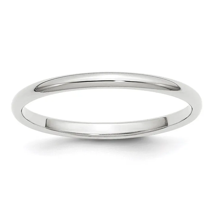Goldia Rings Solid 18K White Gold 2mm Half Round MensWomens Wedding Band Ring Size 14 Goldia Rings Solid 18K White Gold 2mm Half Round MensWomens Wedding Band Ring Size 14