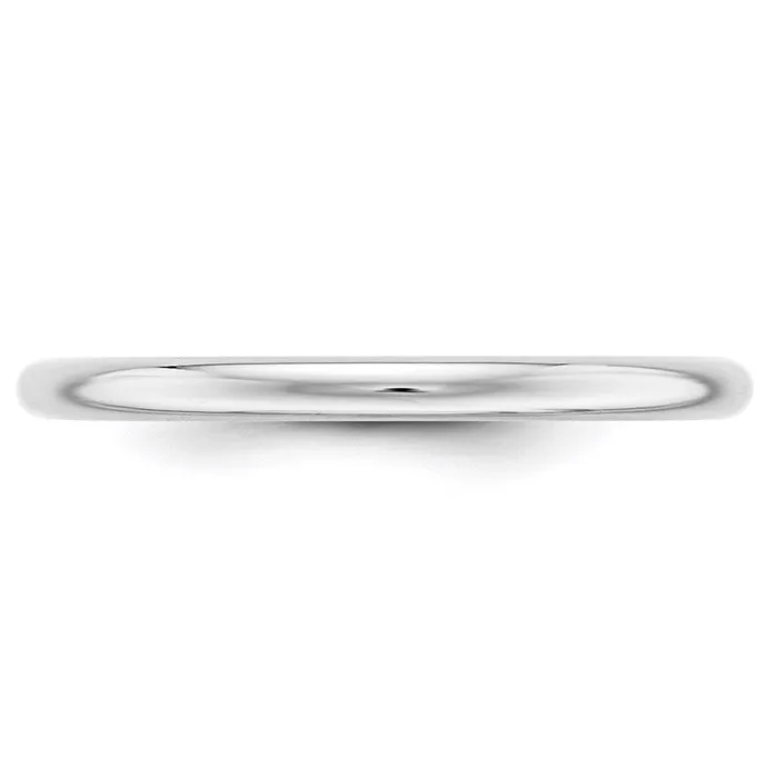 Goldia Rings Solid 18K White Gold 2mm Half Round MensWomens Wedding Band Ring Size 14 Goldia Rings Solid 18K White Gold 2mm Half Round MensWomens Wedding Band Ring Size 14