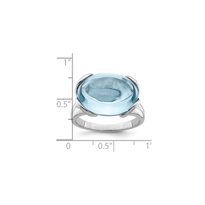 Goldia Rings Sterling Silver Rhodium Sky Blue Topaz Gemstone Birthstone Ring Fine Jewelry Gift for Her Goldia Rings Sterling Silver Rhodium Sky Blue Topaz Gemstone Birthstone Ring Fine Jewelry Gift for Her