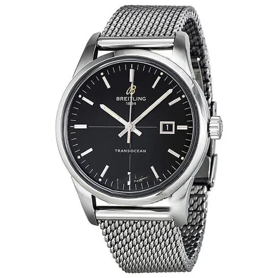 JMS always Bracelets Original Breitling Transocean Black Dial Stainless Steel Mens Watch A1036012BA91SS JMS always Bracelets Original Breitling Transocean Black Dial Stainless Steel Mens Watch A1036012BA91SS