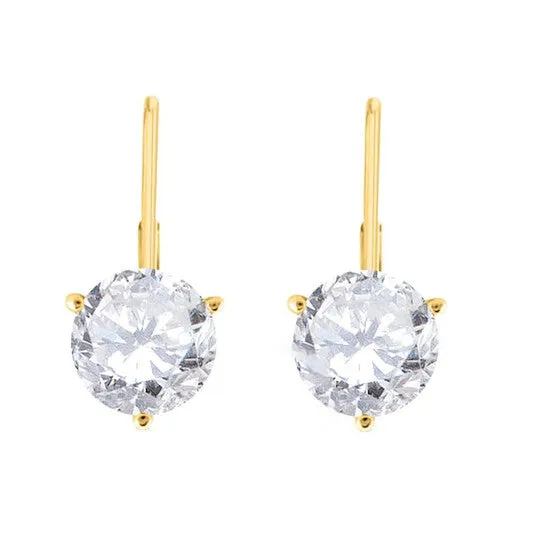 JMS always Earrings Original Maulijewels 38 Carat White Round Natural Diamond HI I1I2 Three Prong Set Womes Martini Leverback Earrings In 14K Solid Yellow Gold JMS always Earrings Original Maulijewels 38 Carat White Round Natural Diamond HI I1I2 Three Prong Set Womes Martini Leverback Earrings In 14K Solid Yellow Gold