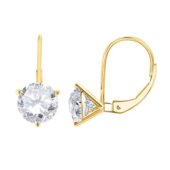 JMS always Earrings Original Maulijewels 38 Carat White Round Natural Diamond HI I1I2 Three Prong Set Womes Martini Leverback Earrings In 14K Solid Yellow Gold JMS always Earrings Original Maulijewels 38 Carat White Round Natural Diamond HI I1I2 Three Prong Set Womes Martini Leverback Earrings In 14K Solid Yellow Gold