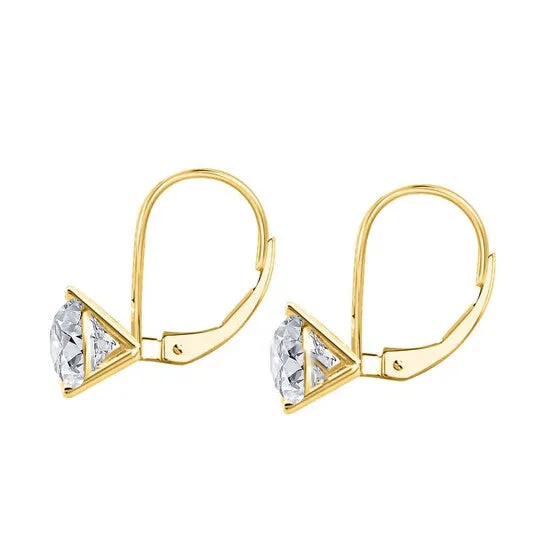 JMS always Earrings Original Maulijewels 38 Carat White Round Natural Diamond HI I1I2 Three Prong Set Womes Martini Leverback Earrings In 14K Solid Yellow Gold JMS always Earrings Original Maulijewels 38 Carat White Round Natural Diamond HI I1I2 Three Prong Set Womes Martini Leverback Earrings In 14K Solid Yellow Gold